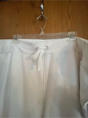Athleta White Drawstring Pants - Crisp White Comfort
